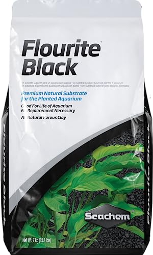 Seachem Flourite - Grava de Arcilla Negra - Sustrato de Acuario plantado Natural poroso Estable de 16.5 Libras