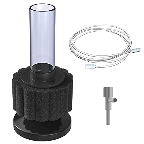 Uniclife Aquarium Nano Bio Sponge Filter Kit de Filtro de Espuma para Camarones Betta Fry Silencioso con Tubo de línea de Aire para Pecera Pequeña de hasta 12 L