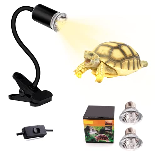 SL article Lampara Tortuga - Incluye 2 Bombilla Calor UVB y UVA (25w + 50w) - Lampara Tortugas de Agua con Foco con Pinza Ajustable 360º.