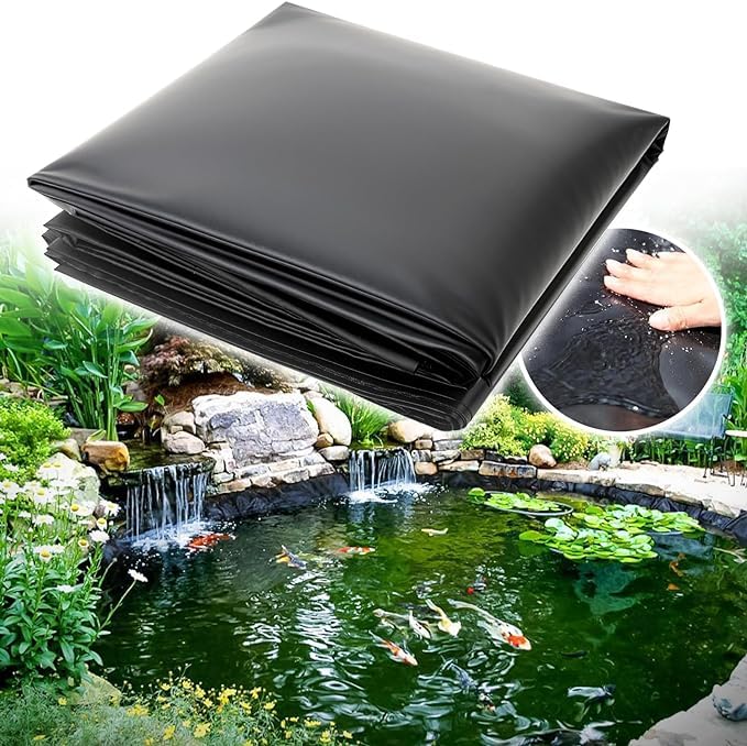 Adoture Pond Liner, Large Fish Pond Liner Gardens Piscinas Membrana Reforzada Paisajismo 3M * 2M